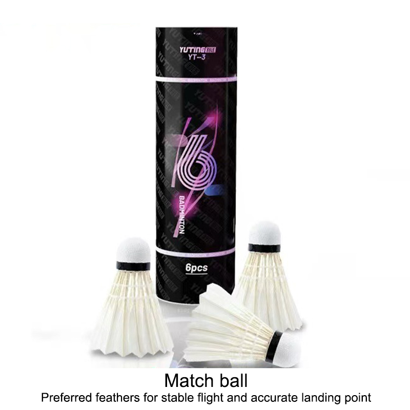 Badminton World - 3/6個入り ホワイトグースフェザーバドミントンボール シャトルコック 屋外トレーニング用 耐久性と安定性 飛行性能が高い