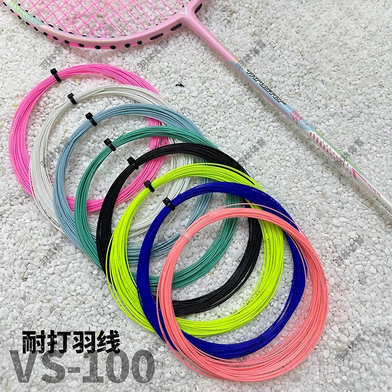 Badminton Open - オリジナル VS-100 バドミントンラケットストリング 耐久性のあるナイロン 5本入り バドミントンラケット用オリジナルストリング