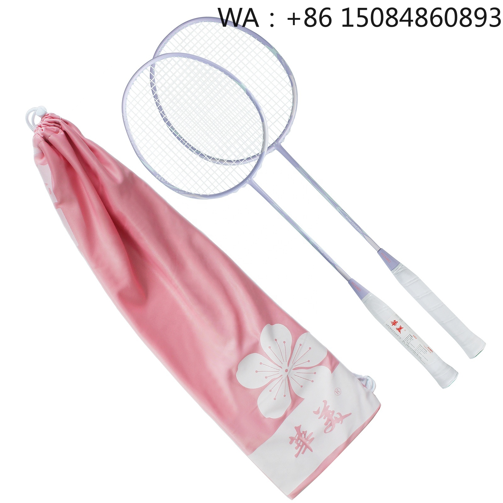 Badminton Materi - 売れ筋カーボンファイバー素材のバドミントンラケット、4U超軽量設計、30Lbs高張力、プレタイドストリング、100%フルカーボン