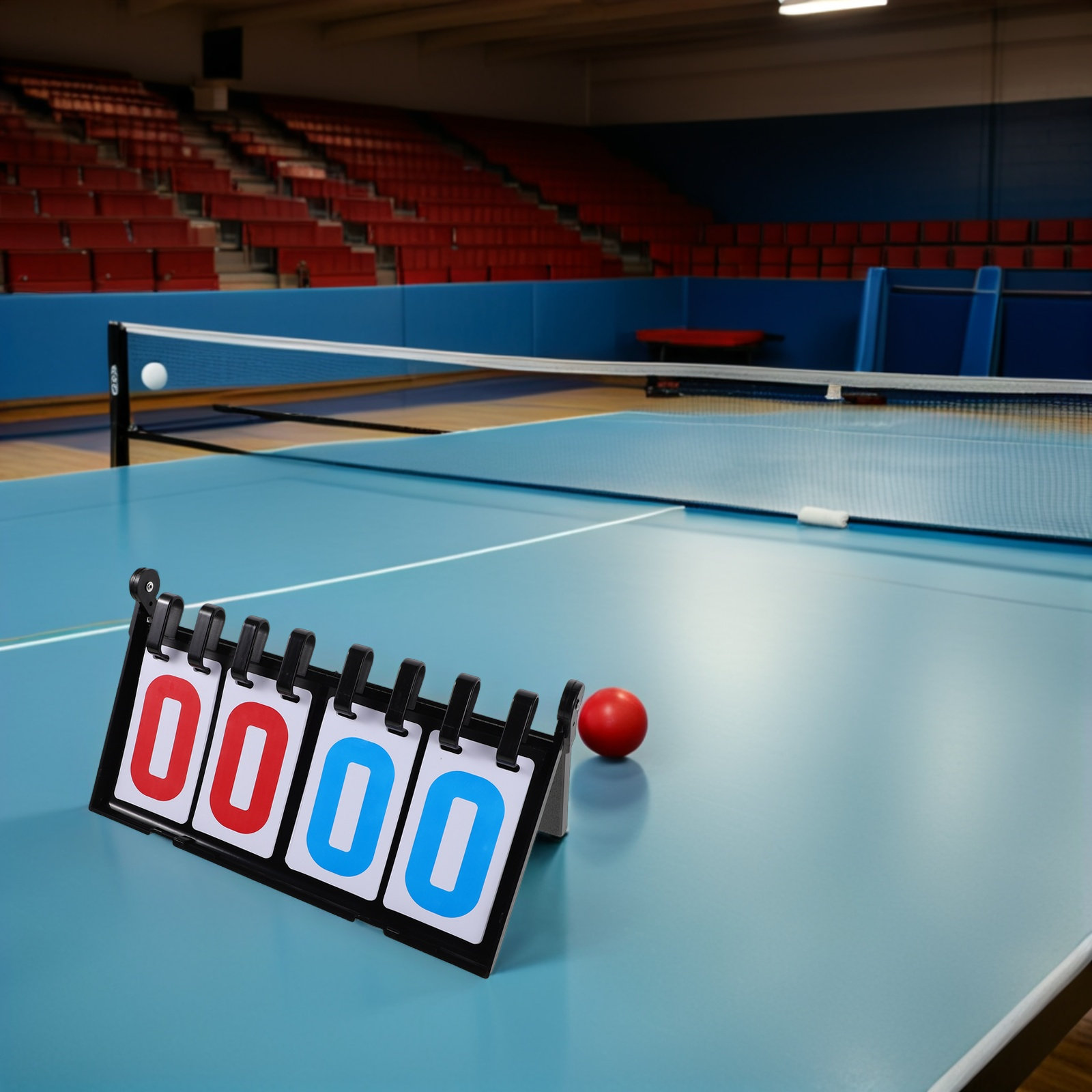 スポーツスコアボード 4桁 テーブルフリップスコアキーパー  - Badminton Counter のレビューと価格