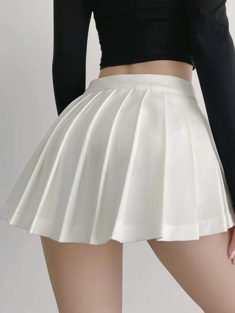 Mexzt-女性の韓国のハイウエストプリーツミニスカート、j - Badminton Korea のレビューと価格